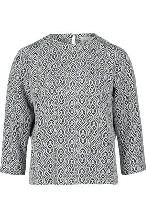 Cartoon Bluzki, Kobieta, Niebieski, 3XL, Bluzka z graficznym wzorem Jacquard