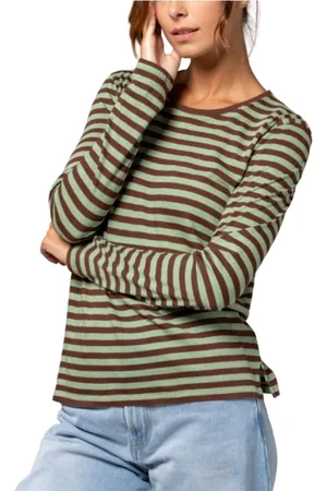 Majestic Koszulki, Kobieta, Zielony, S, Stylowy Sweter M444 Fts 918 968