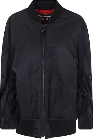 JUNYA WATANABE Kurtki, Kobieta, Czarny, S, Nylon, Czarna Stylowa Kurtka Damska