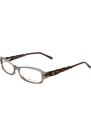Alexander McQueen Akcesoria, Kobieta, brązowy, ONE SIZE, Brązowe Acetatowe Ramki z Tarczą dla Kobiet