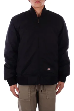 Dickies Kurtki, Mężczyzna, Czarny, S, Poliester, Czarny Kurtka z Logo na Przodzie