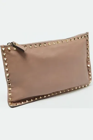 VALENTINO Pre-owned, Kobieta, Beżowy, ONE SIZE, Pre-owned Leather clutches