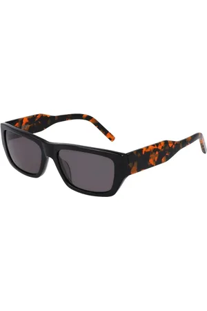 DKNY Akcesoria, Kobieta, Czarny, ONE SIZE, Czarne Okulary Przeciwsłoneczne z Acetatowymi Soczewkami