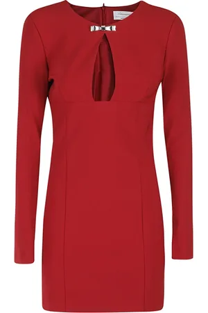 BLUMARINE Sukienki, Kobieta, Czerwony, S, Elegancki Kokardka Do Włosów