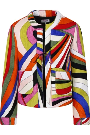 Emilio Pucci Kurtki, Kobieta, Wielobarwność, L, Niebiesko/Fuksjowa Kurtka