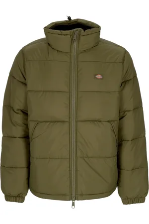 Dickies Kurtki, Mężczyzna, Zielony, M, Wojskowa Zielona Kurtka Puchowa