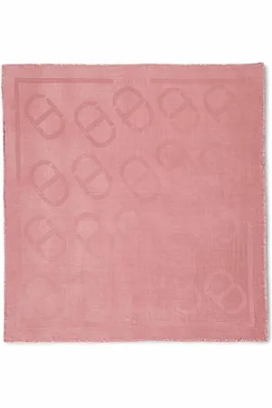Twin-Set Akcesoria, Kobieta, Różowy, ONE SIZE, Owalny różowy szalik