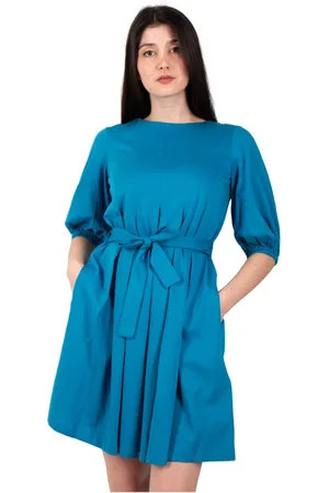 Max Mara Sukienki, Kobieta, Niebieski, L, Sukienka Ocean Jersey