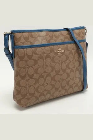 Coach Pre-owned, Kobieta, Beżowy, ONE SIZE, Pre-owned Coated canvas crossbody-bags