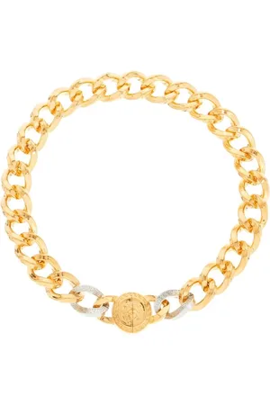 VERSACE Akcesoria, Mężczyzna, Żółty, ONE SIZE, Łańcuszek z Meduzą
