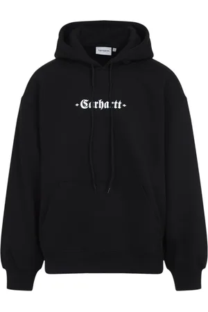 Carhartt Bluzy, Mężczyzna, Czarny, M, Bawełna, Czarno-Biała Bluza z Kapturem