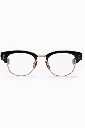 AKONI Akcesoria, Mężczyzna, Czarny, ONE SIZE, Czarno-Złote Okulary Clubmaster