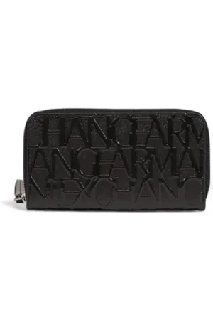 Armani Exchange Akcesoria, Kobieta, Czarny, ONE SIZE, Czarny Portfel z Poliestru
