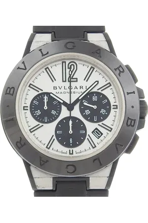 Bvlgari Pre-owned, Mężczyzna, Szary, ONE SIZE, Pre-owned Fabric watches