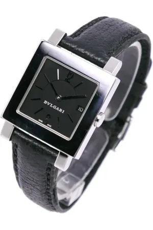 Bvlgari Pre-owned, Mężczyzna, Czarny, ONE SIZE, Skóra, Pre-owned Metal watches