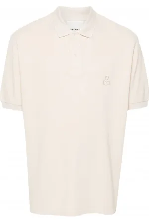 Isabel Marant Koszulki, Mężczyzna, Biały, L, Bawełna, Stylowa Koszulka Polo