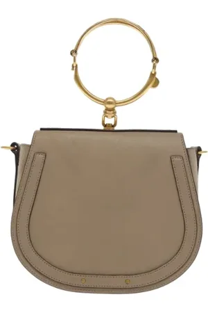 Chloé Pre-owned, Kobieta, Szary, ONE SIZE, Skóra, Pre-owned Skórzane torebki