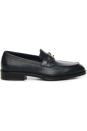 Salvatore Ferragamo Buty, Mężczyzna, Niebieski, 43 EU, Skóra, Płaskie mokasyny