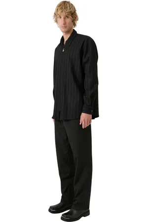 Soulland Kurtki, Mężczyzna, Czarny, L/XL, Wełna, Derry koszula z kurtką na zamek błyskawiczny