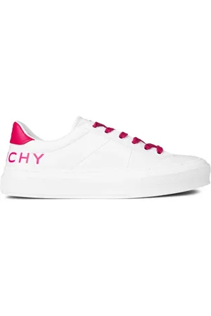 Givenchy Buty, Kobieta, Biały, 39 EU, Sportowe Logo Sneakers Białe/Różowe Guma