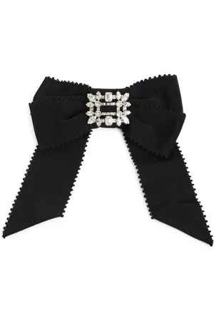Roger Vivier Akcesoria, Kobieta, Czarny, ONE SIZE, Wstążka Spinka Broszka Czarna