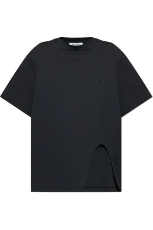 The Attico Koszulki, Kobieta, Czarny, XS, Bawełna, T-shirt z logo