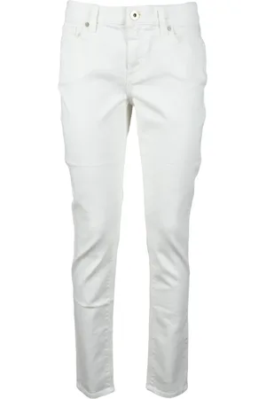ELEVENTY Jeansy, Kobieta, Biały, L, Dżinsy Slim Fit z mieszanki bawełny