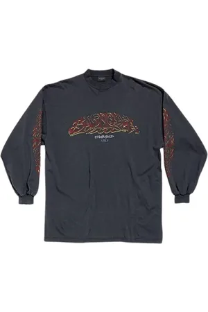 Balenciaga Koszulki, Mężczyzna, Szary, M, Bawełna, Vintage Ciemnoszary Tee-Shirt Unisex