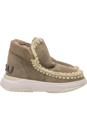 Mou Buty, Kobieta, Beżowy, 40 EU, Skóra, Glitter Logo Eskimo Jogger Buty