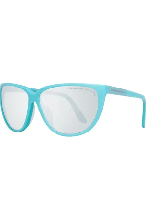 Porsche Design Akcesoria, Kobieta, Zielony, ONE SIZE, Zielone Okulary Przeciwsłoneczne Motylek Lustrzane Ochrona UV
