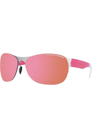Porsche Design Akcesoria, Kobieta, Szary, ONE SIZE, Srebrne Okulary Przeciwsoneczne Damskie Owalne Lustrzane