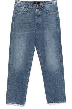 3x1 Jeansy, Kobieta, Niebieski, W26, Indigo Distressed Cropped Jeansy