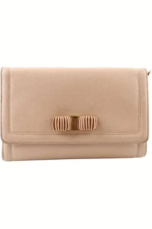 Salvatore Ferragamo Pre-owned, Kobieta, Beżowy, ONE SIZE, Skóra, Pre-owned skórzane portfele