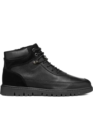 Geox Buty, Mężczyzna, Czarny, 44 EU, Zamsz, Czarne Botki na Kostkę dla Mężczyzn