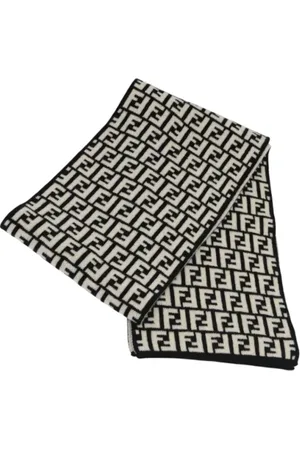 Fendi Pre-owned, Kobieta, Czarny, ONE SIZE, Pre-owned Wool scarves