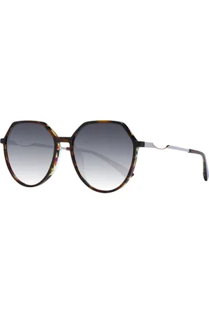 ANA HICKMANN Akcesoria, Kobieta, brązowy, ONE SIZE, Brązowe Okulary Przeciwsłoneczne Damskie Okrągłe Gradient