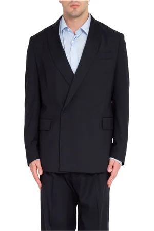 COSTUMEIN Kurtki, Mężczyzna, Niebieski, M, 1-guzikowy blezer wełniany w 6999