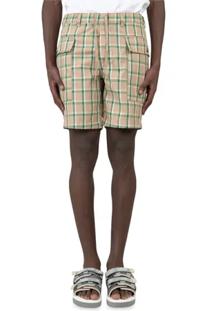 Sunflower Szorty, Mężczyzna, Wielobarwność, M, Zielone Cargo Checks Shorts