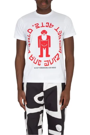 WALTER VAN BEIRENDONCK Koszulki, Mężczyzna, Biały, M, Biała koszulka Stop-T