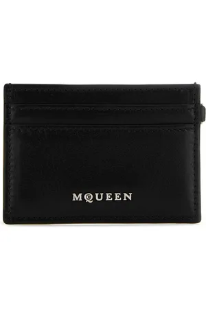 Alexander McQueen Akcesoria, Kobieta, Czarny, ONE SIZE, Skórzany Uchwyt na Karty