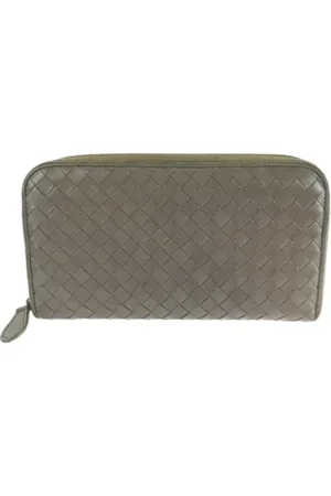 Bottega Veneta Pre-owned, Mężczyzna, brązowy, ONE SIZE, Skóra, Pre-owned skórzane portfele