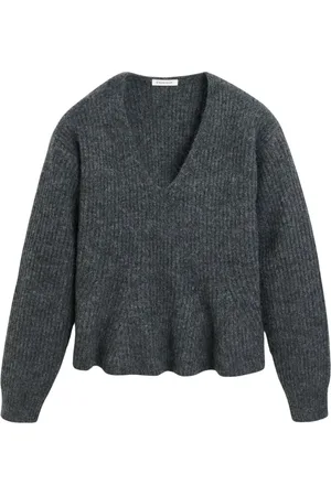By Malene Birger Swetry, Kobieta, Szary, L, Wełna, Szara Melanżowa Sweter Mohair