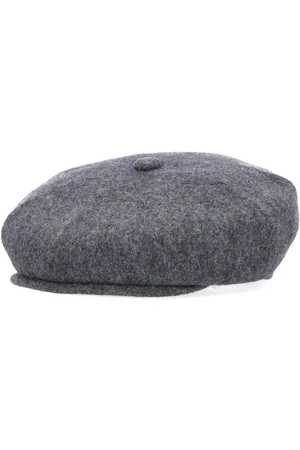 Kangol Akcesoria, Mężczyzna, Szary, S, Wełniana Flanelowa Czapka Flat Cap