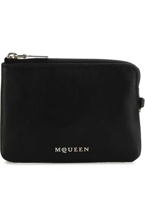 Alexander McQueen Torebki, Kobieta, Czarny, ONE SIZE, Czarny skórzany uchwyt na karty