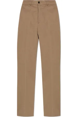 Burberry Spodnie, Mężczyzna, brązowy, M, Bawełna, Spodnie z Logo