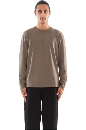 TRANSIT Koszulki, Mężczyzna, Beżowy, L, Stylowy Koszulowy Jersey Tee