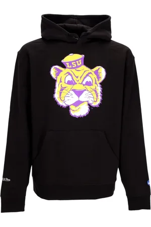 Mitchell & Ness Bluzy, Mężczyzna, Czarny, M, Bluza z kapturem LSU Tigers Logo
