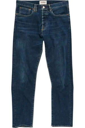 Cycle Jeansy, Mężczyzna, Niebieski, W32, Denim, Straight Fit Indigo Denim Jeansy