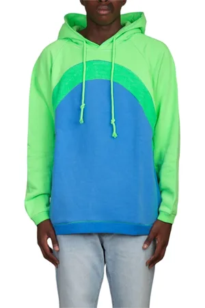ERL Bluzy, Mężczyzna, Wielobarwność, M, Niebieski Rainbow Hoodie dla kolorowego wyglądu