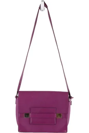 DELVAUX Pre-owned, Kobieta, Fioletowy, ONE SIZE, Skóra, Pre-owned skórzane torby na ramię